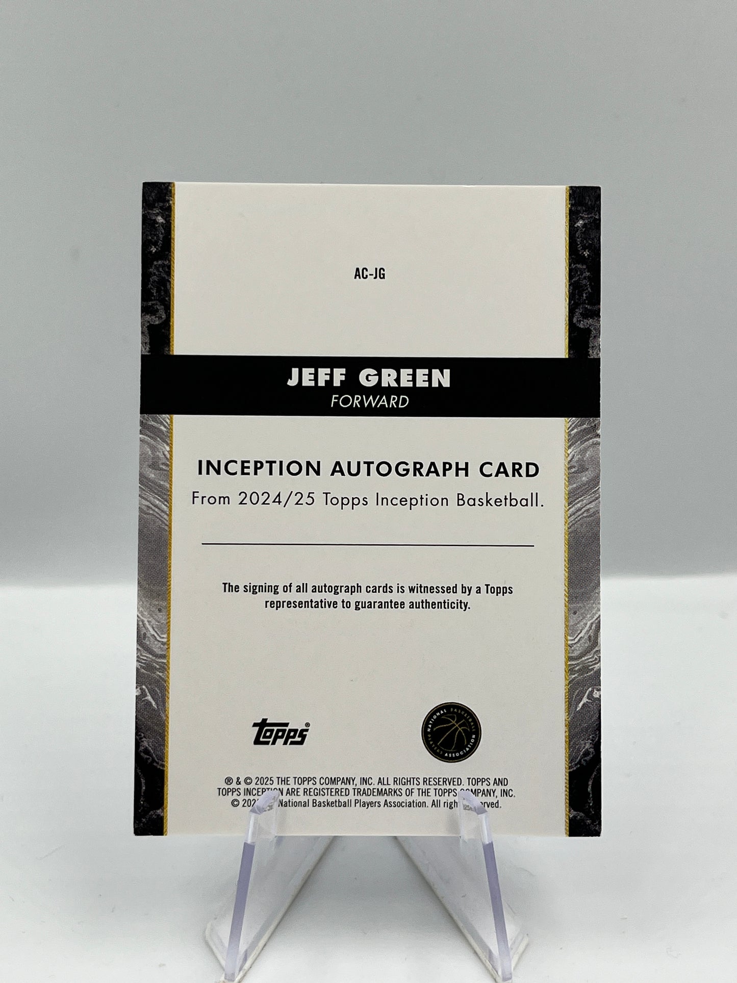 Jeff Green - Denver Nuggets - Inception Autograph - 13/25 - #AC-JG