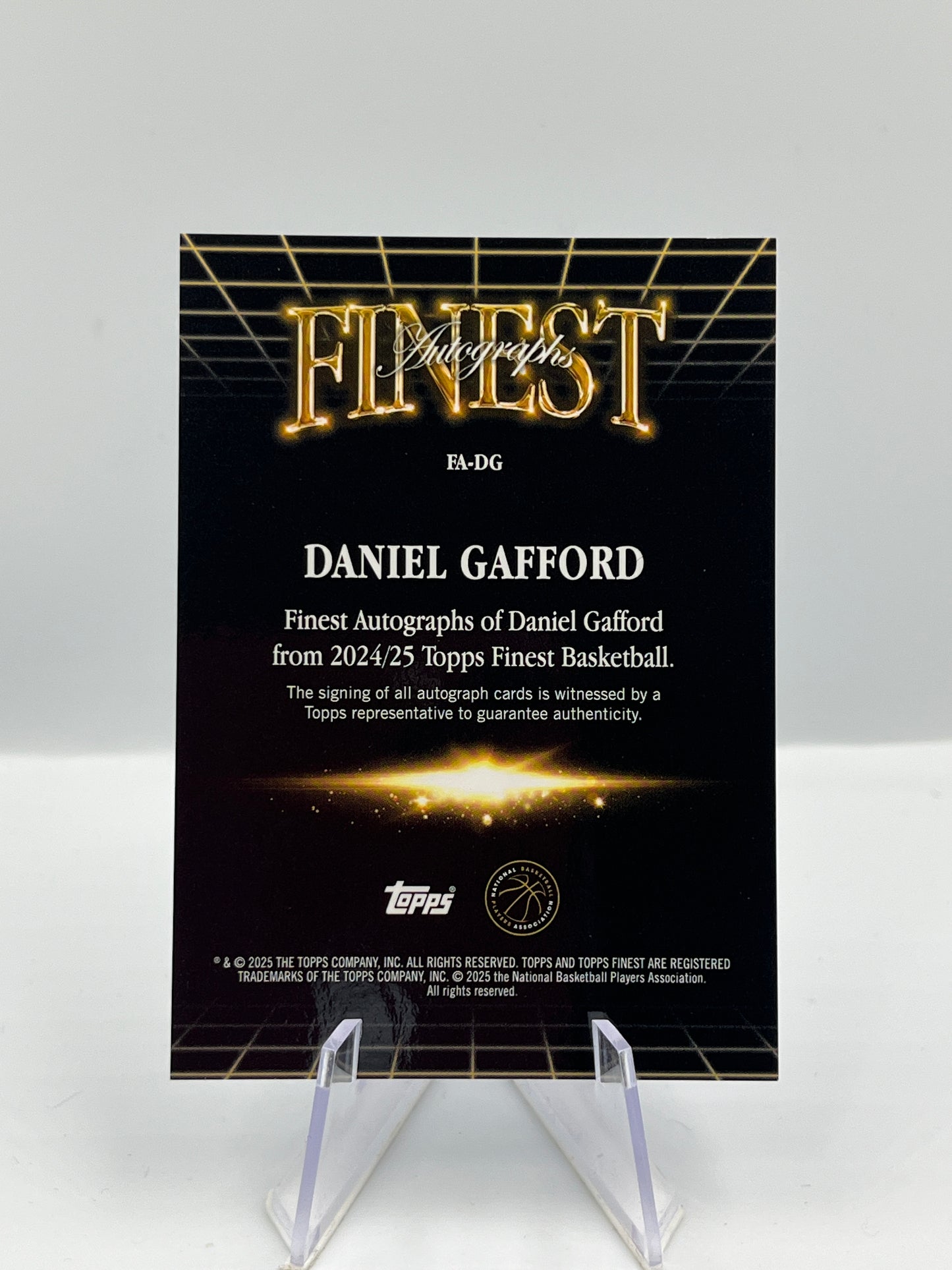 Daniel Gafford - Dallas Mavericks - Finest Autograph - 92/99 - FA-DG