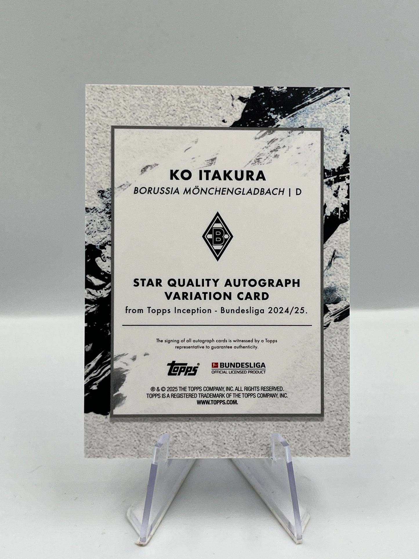 Topps Inception Bundesliga 24/25 Ko Itakura Mönchengladbach Autograph 21/25