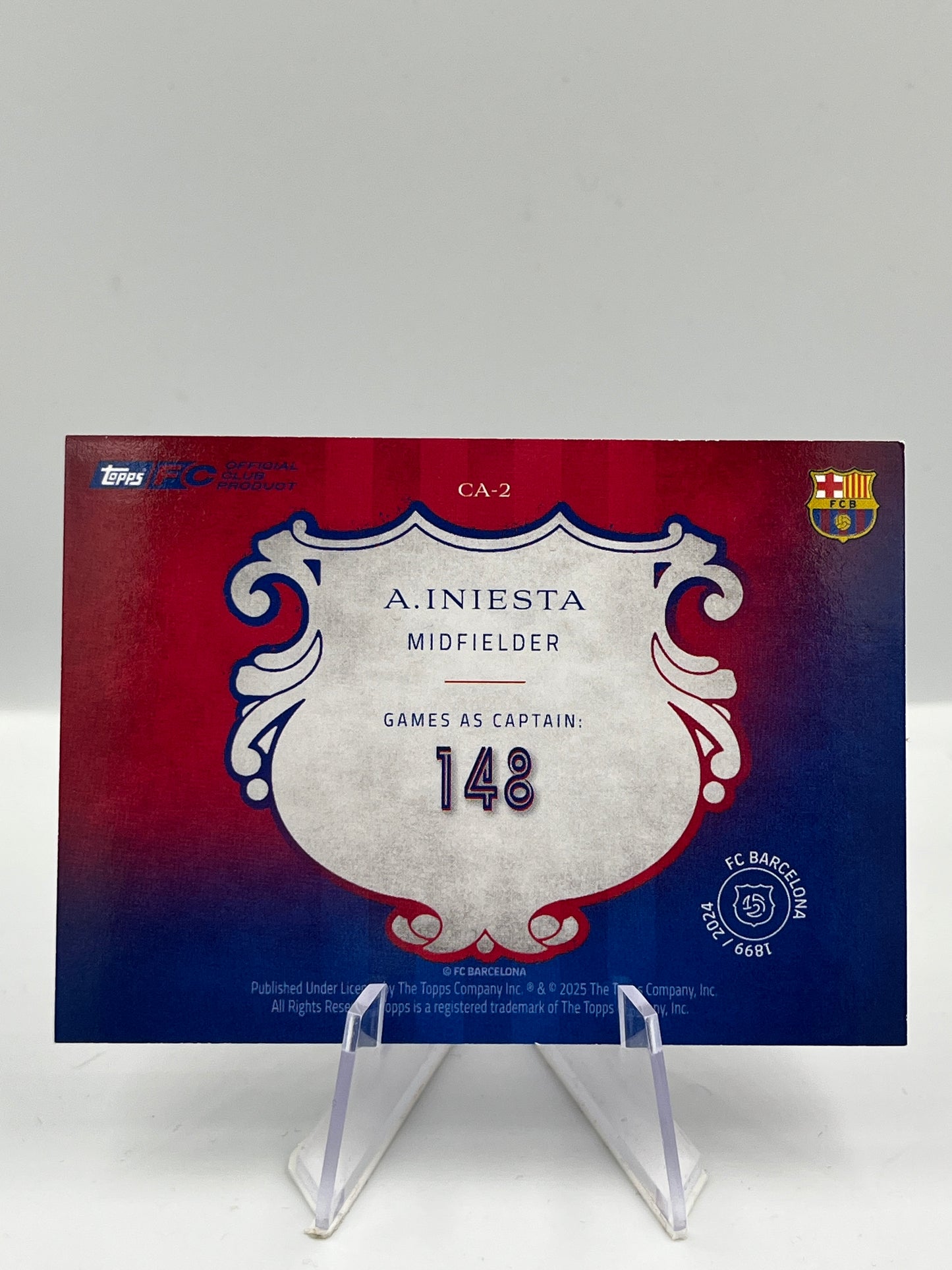 Andres Iniesta - Barcelona - Captain- 045/125 - #CA-2