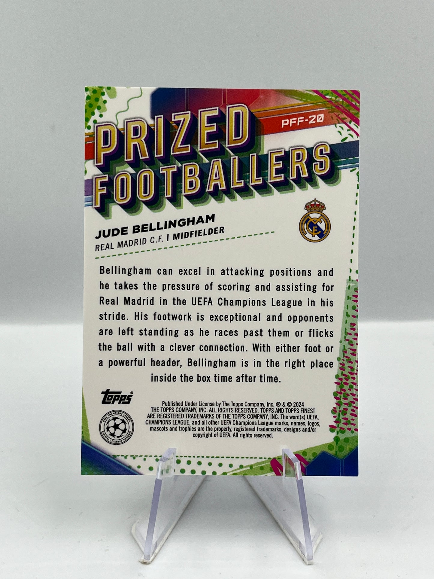 Topps Finest UCC 23/24 Jude Bellingham Real Prized Fusion Red/Yellow #PFF-20