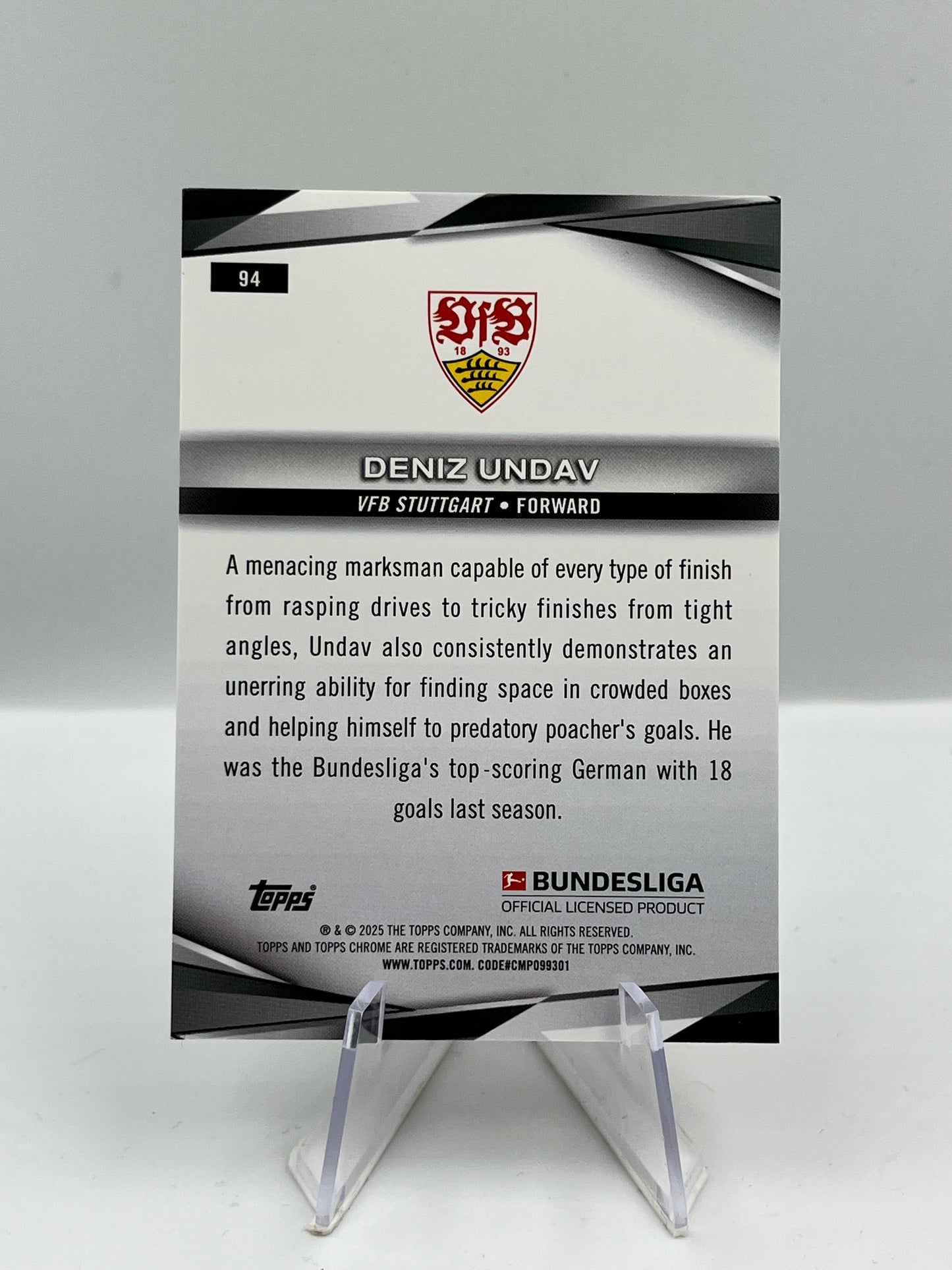 Topps Chrome BuLi 24/25 Deniz Undav VFB Stuttgart Yellow Lava 56/75 #94