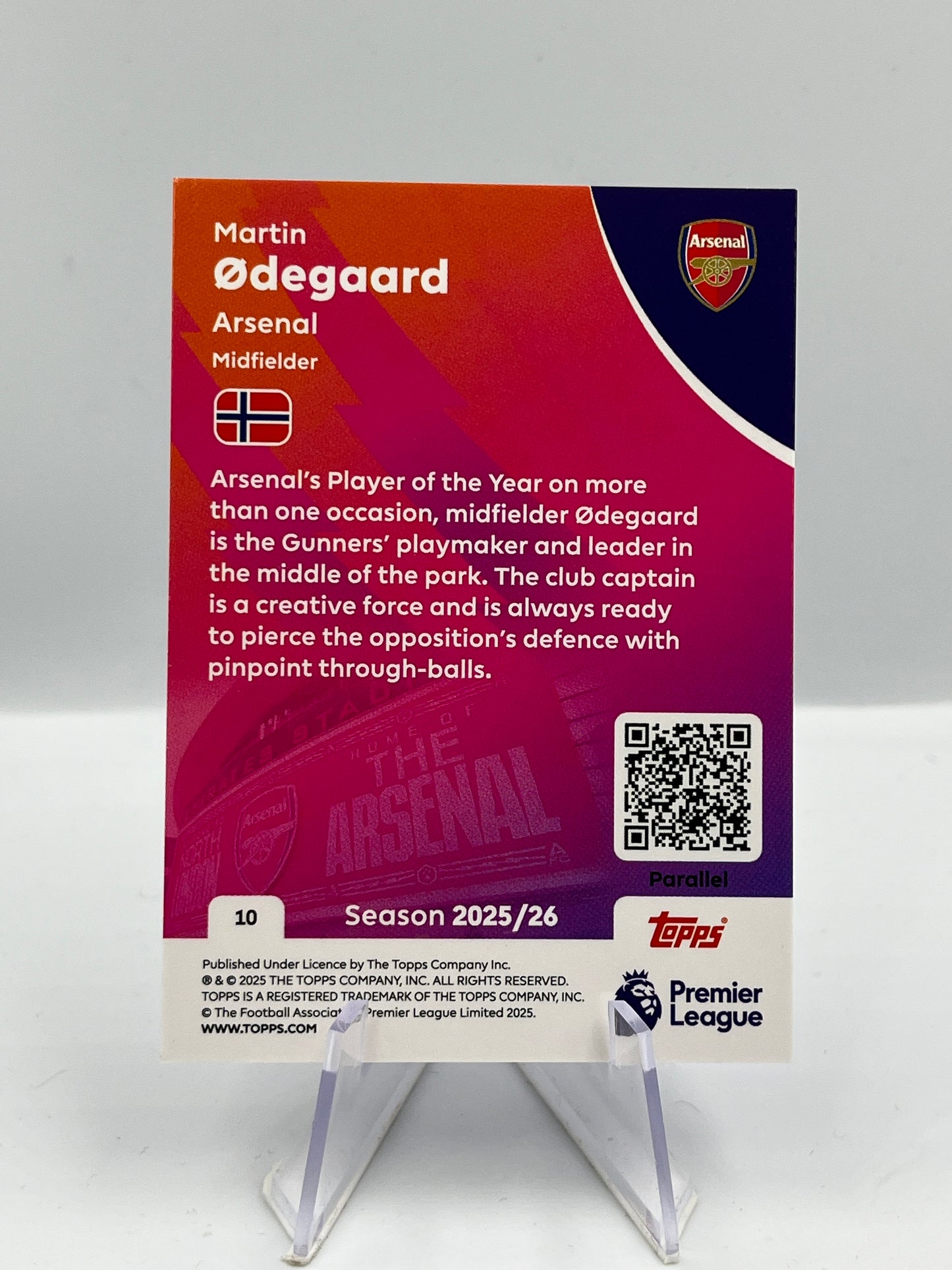 Topps Premier League 25/26 Martin Odegaard Arsenal 063/150 #10