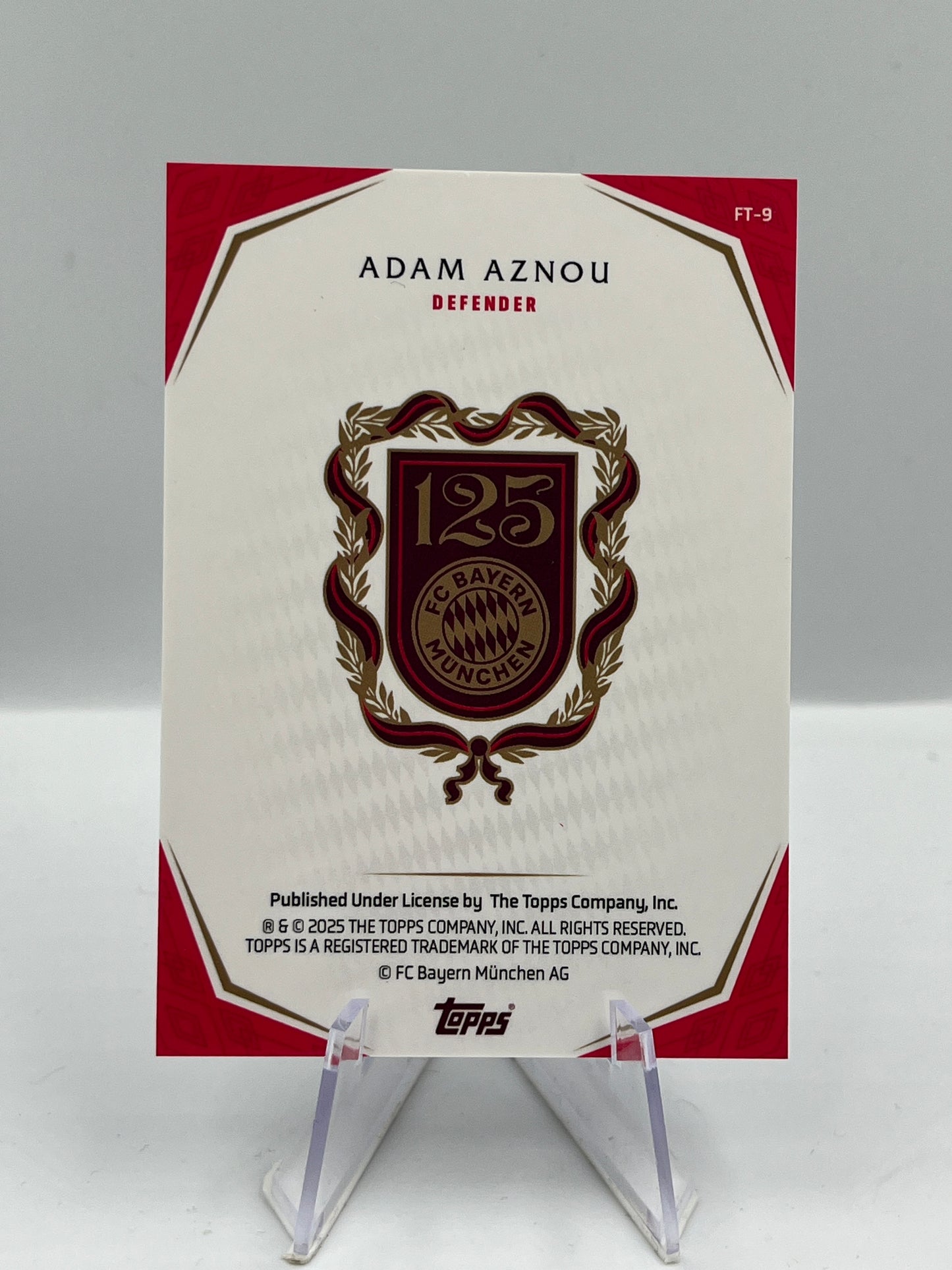Topps 125 Jahre Bayern München Adam Aznou First Team RC 09/10 #FT-9