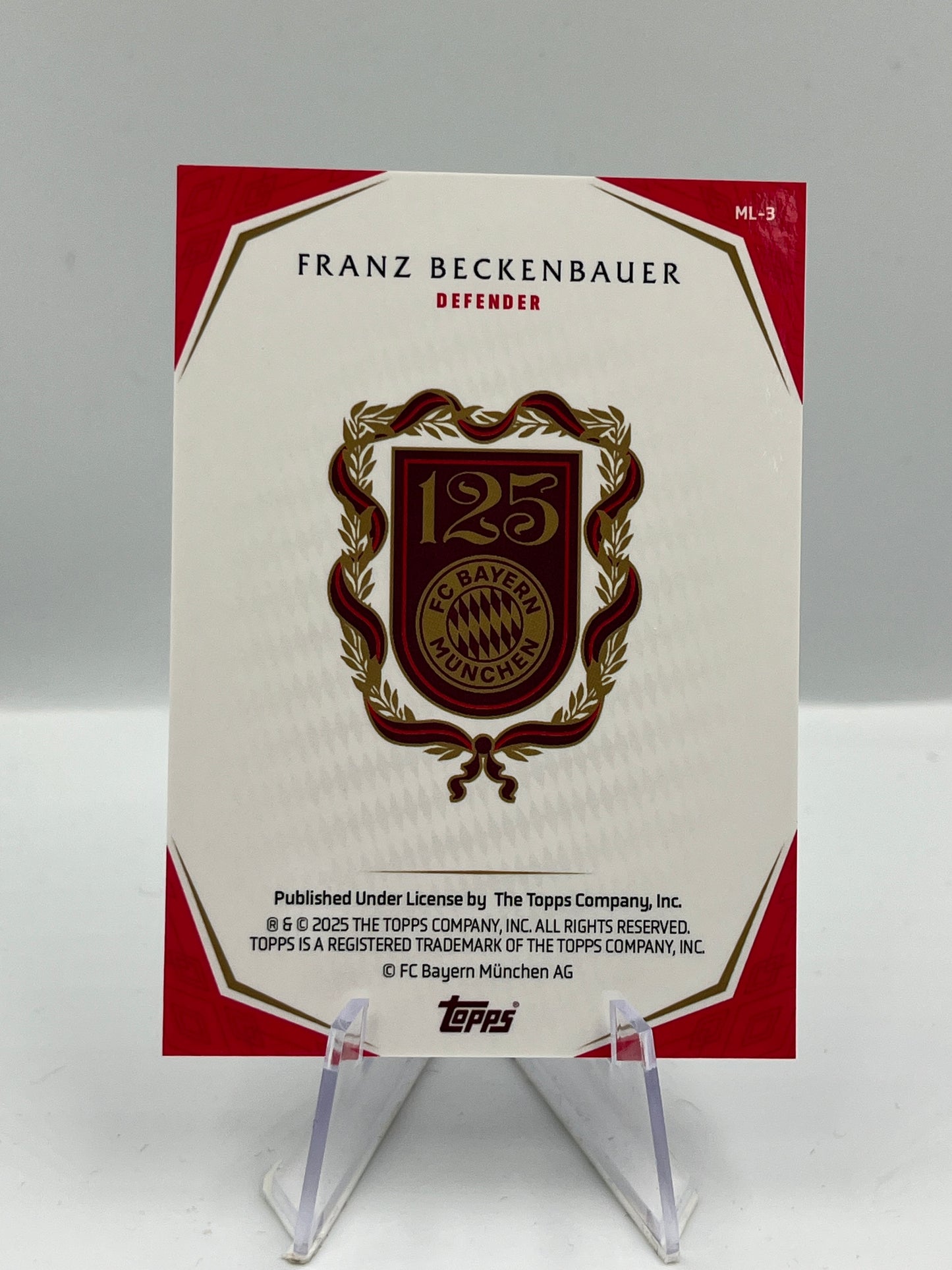 Topps 125 Jahre Bayern München Franz Beckenbauer München Liebe 19/99 #ML-3