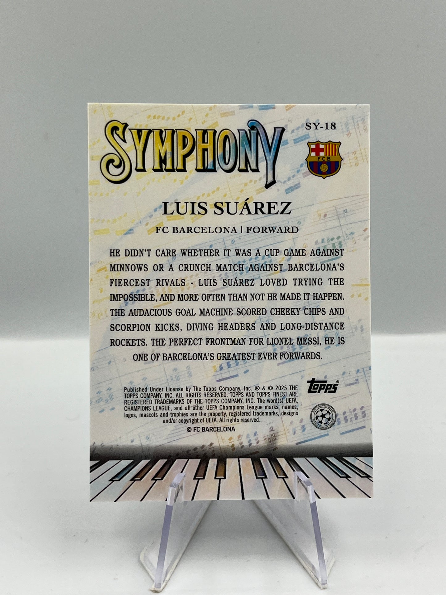Topps Finest UCC 24/25 Luis Suarez Barcelona Symphony 30/99 #SY-18