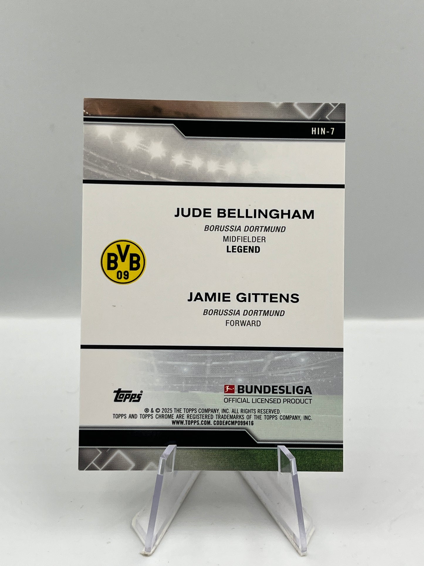 Topps Chrome BuLi 24/25 Jude Bellingham Jamie Gittens Dortmund Dual 20/25 #HIN-7