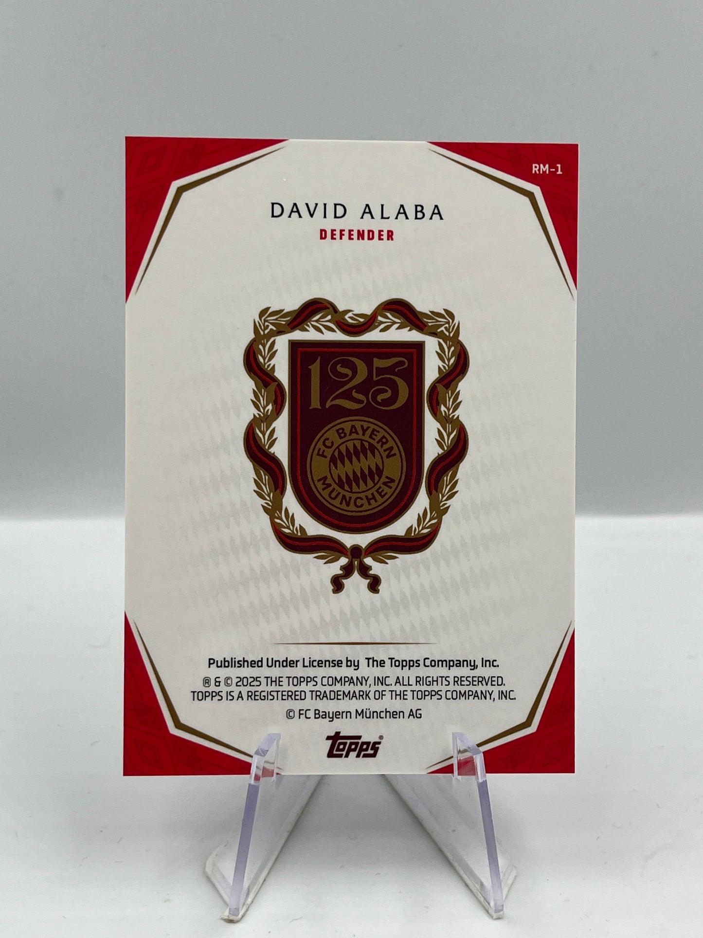 Topps 125 Jahre Bayern München David Alaba Rekordmeister 03/33 #RM-1
