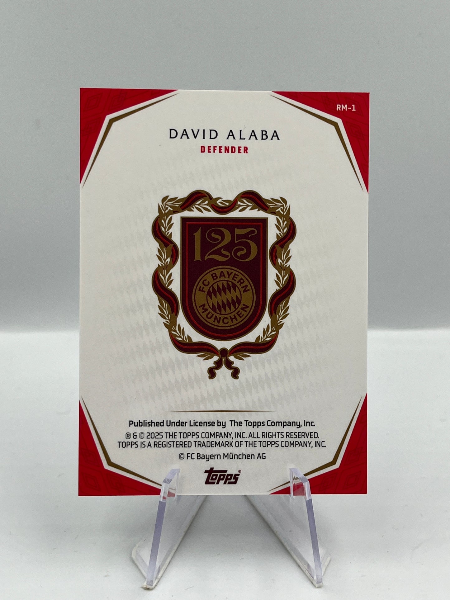 Topps 125 Jahre Bayern München David Alaba Rekordmeister 05/10 #RM-1