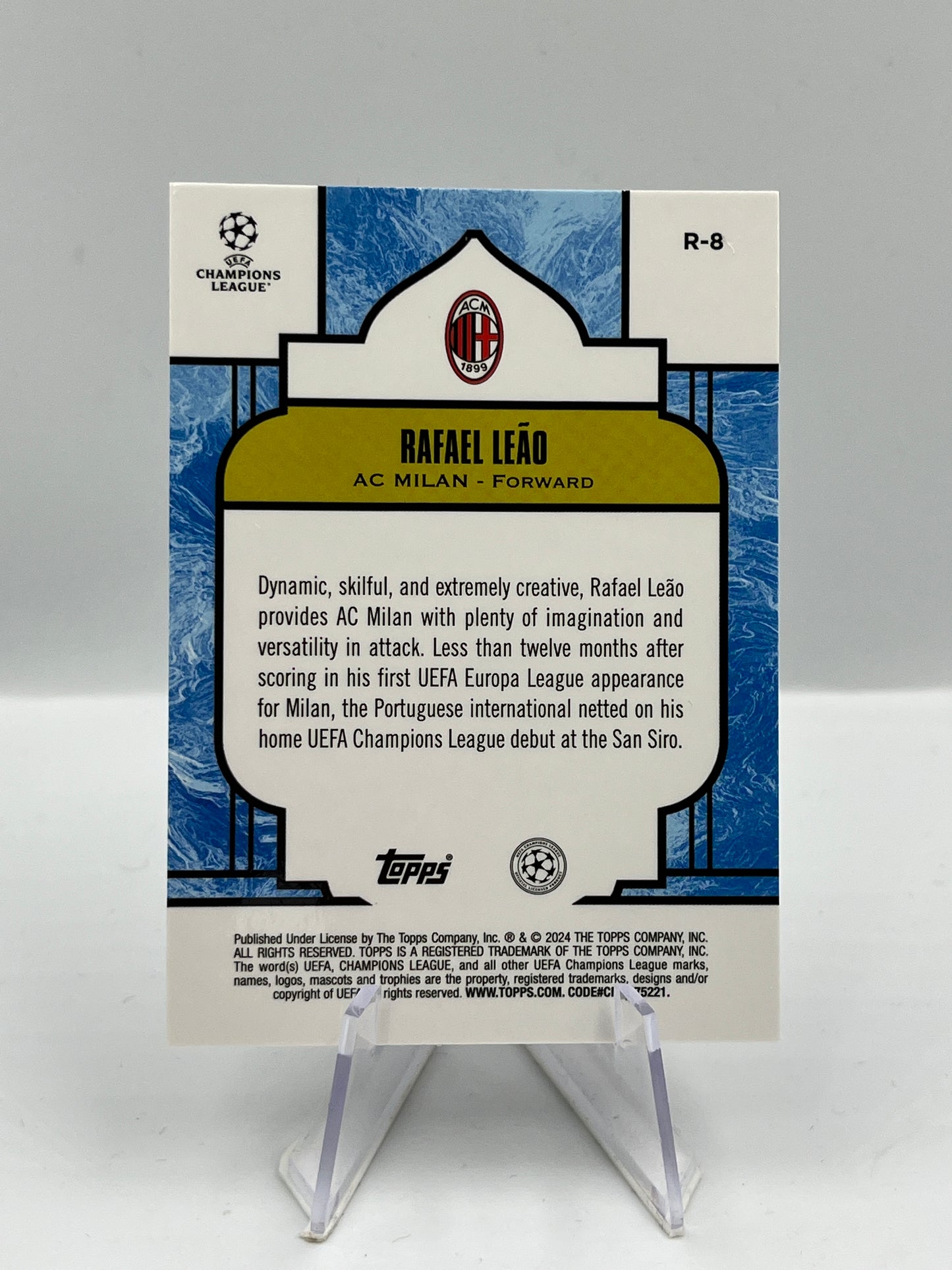 Topps Merlin UCC 23/24 Rafael Leao AC Milan Renaissance #R-8