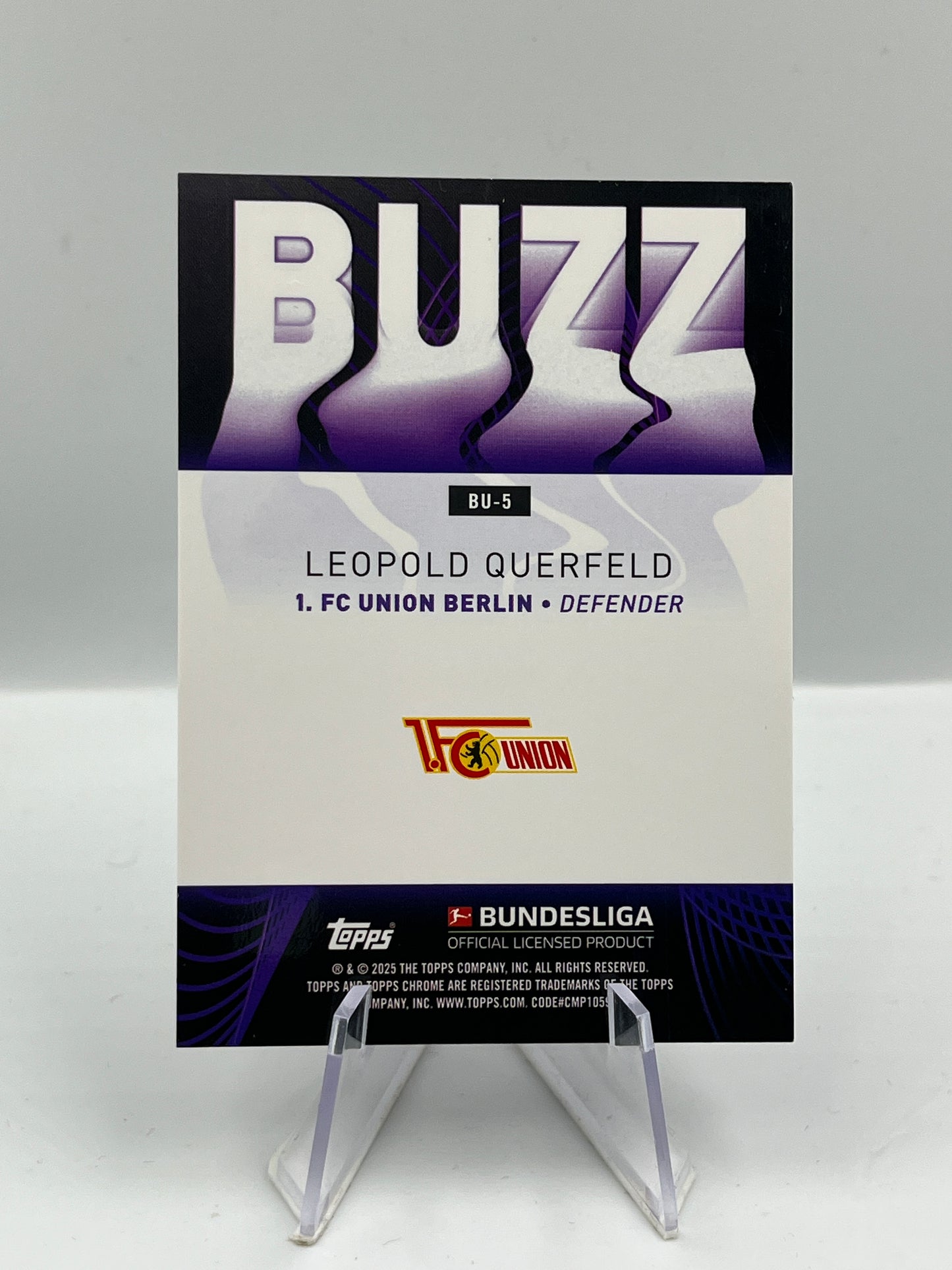 Topps Chrome BuLi 24/25 Leopold Querfeld Union Berlin Buzz RC 23/25 #BU-5