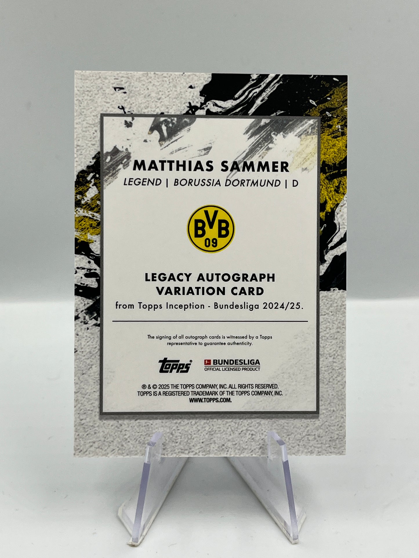 Topps Inception Bundesliga 24/25 Matthias Sammer Borussia Dortmund Autograph 21/49