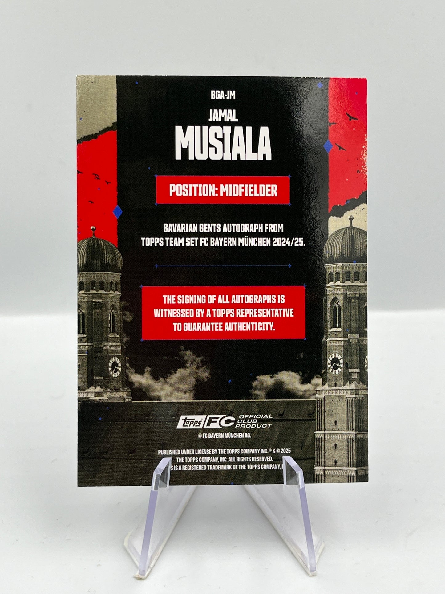 Topps Bayern 24/25 Jamal Musiala Bavarian Gents Auto 59/99 #BGA-JM