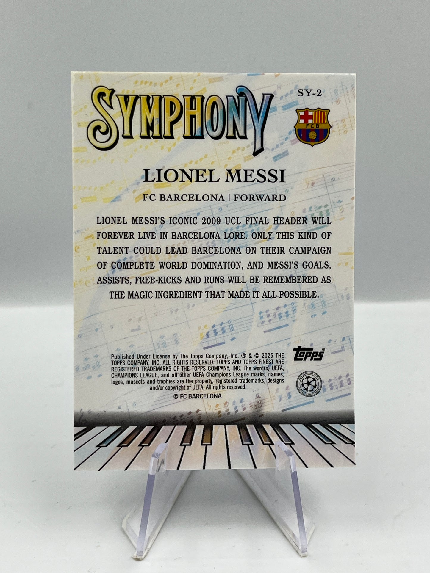 Topps Finest UCC 24/25 Lionel Messi Barcelona Symphony #SY-2