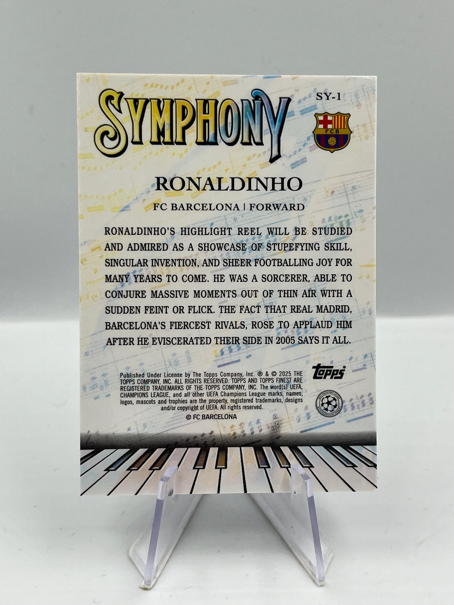 Topps Finest UCC 24/25 Ronaldinho Barcelona Symphony #SY-1