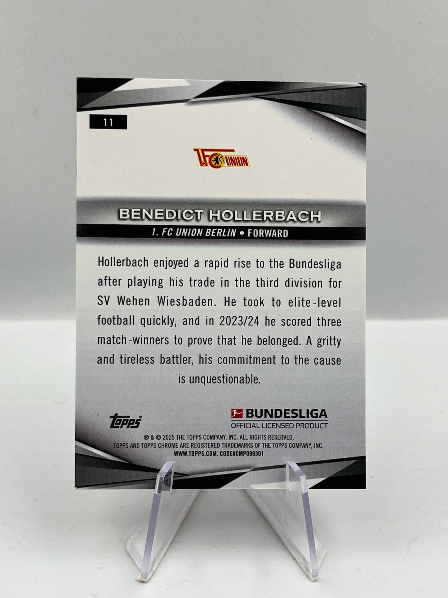 Topps Chrome BuLi 24/25 Benedict Hollerbach Union Berlin Orange 25/25 #11