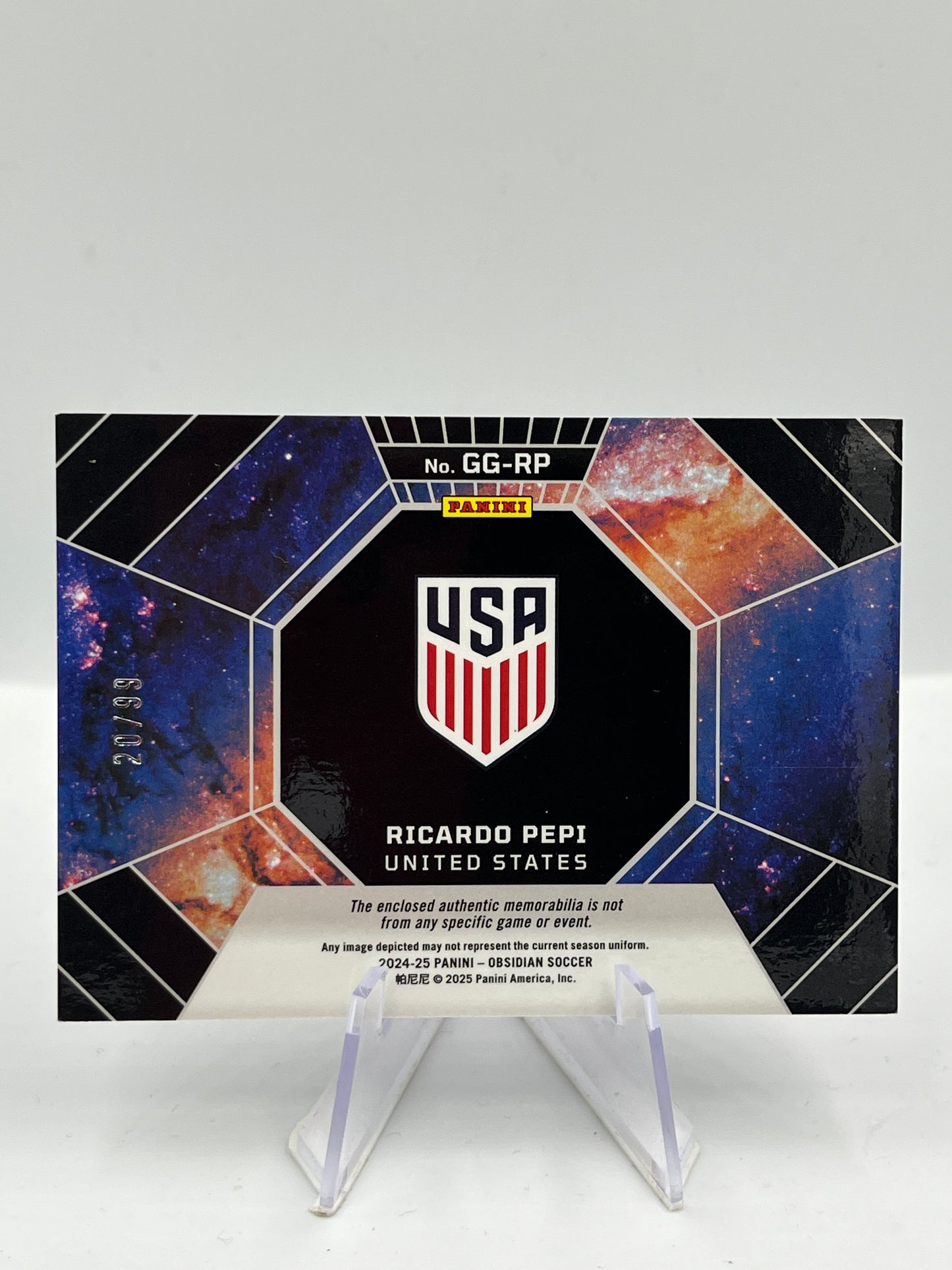 Ricardo Pepi - USA - Player Worn Relic - 20/99 - #GG-RP