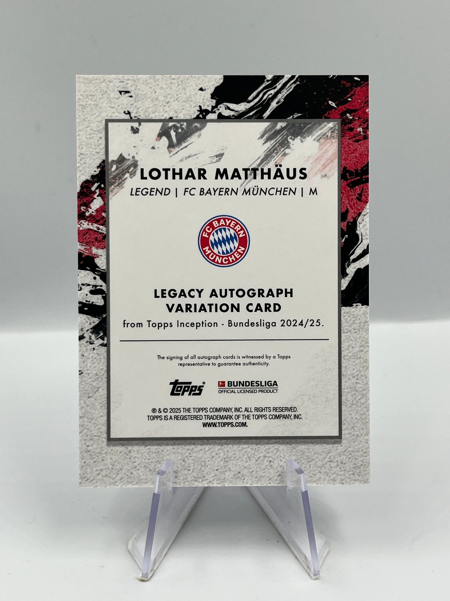 Topps Inception Bundesliga 24/25 Lothar Matthäus Bayern München Autograph 05/49