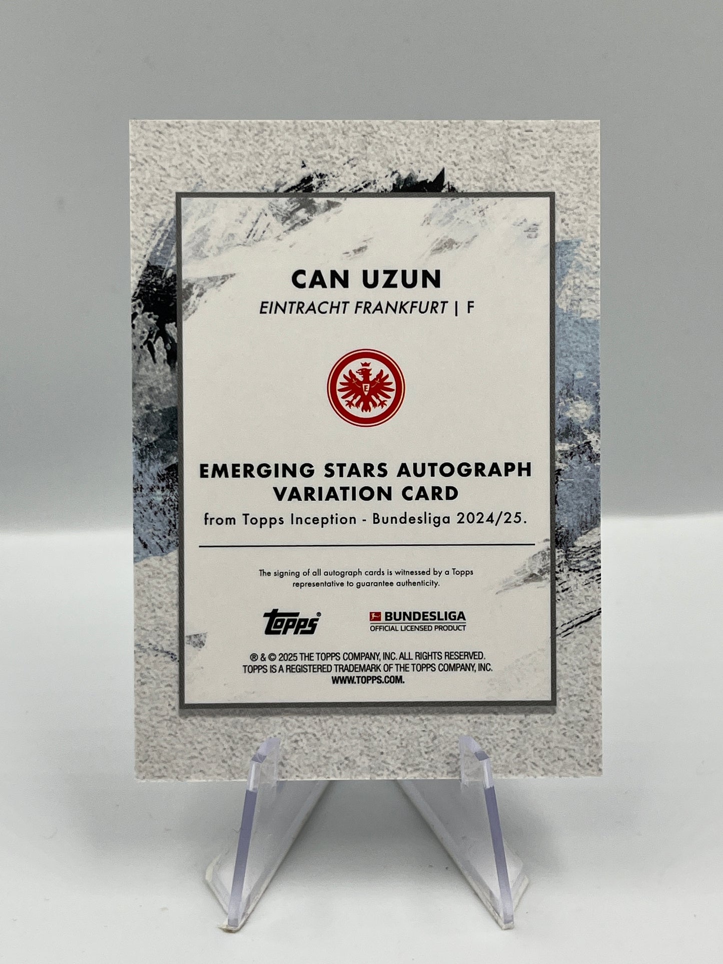Topps Inception Bundesliga 24/25 Can Uzun Eintracht Frankfurt Autograph RC 24/49