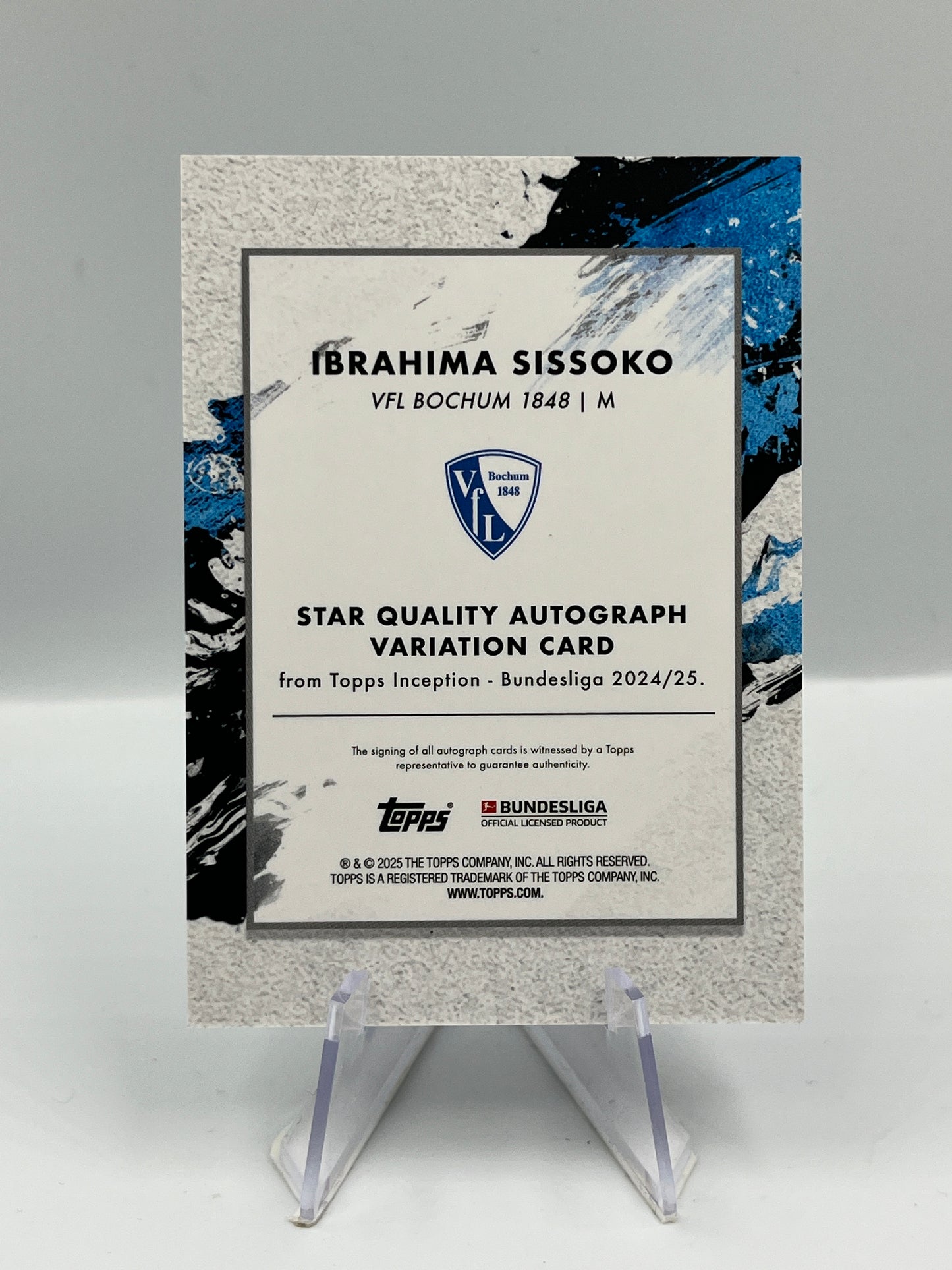 Topps Inception Bundesliga 24/25 Ibrahima Sissoko VFL Bochum Autograph 25/99