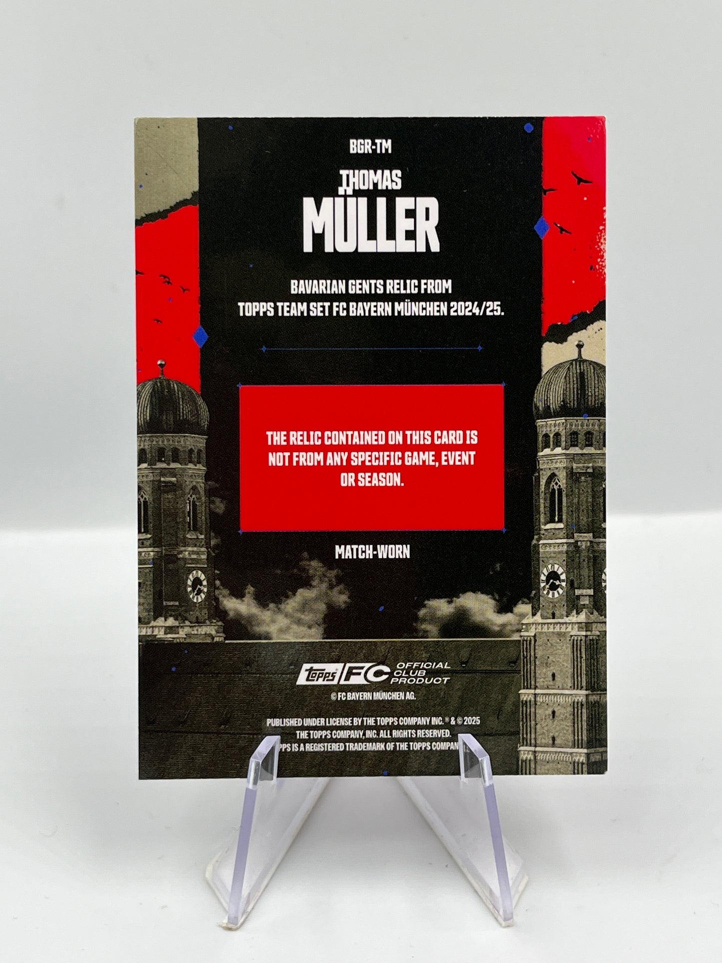 Topps Bayern 24/25 Thomas Müller Match Worn Relic 228/250 #BGR-TM