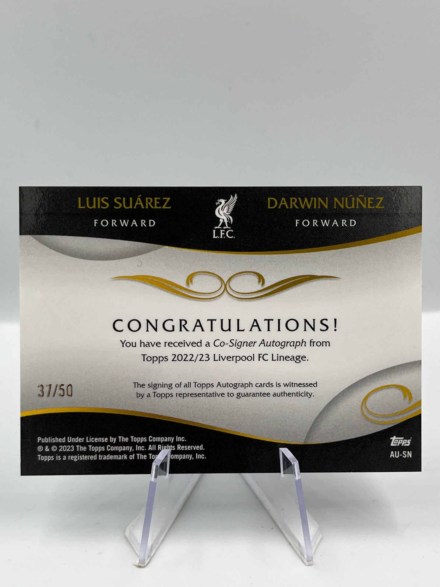 Luis Suarez/Darwin Nunez - Liverpool - Dual Autograph - 37/50 - #AU-SN