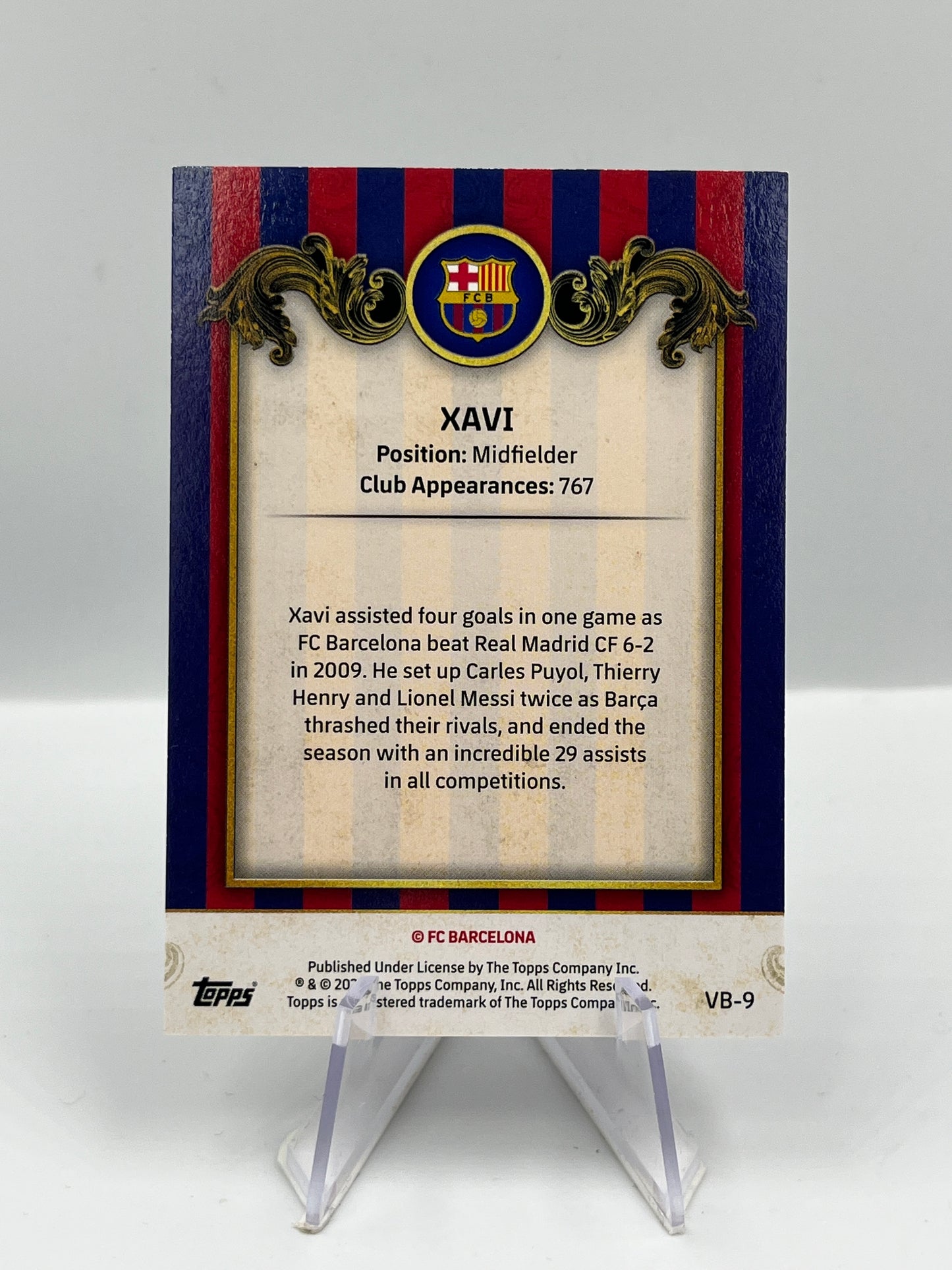 Topps Barclona 23/24 Xavi Vintage Barca 08/10 #VB-9