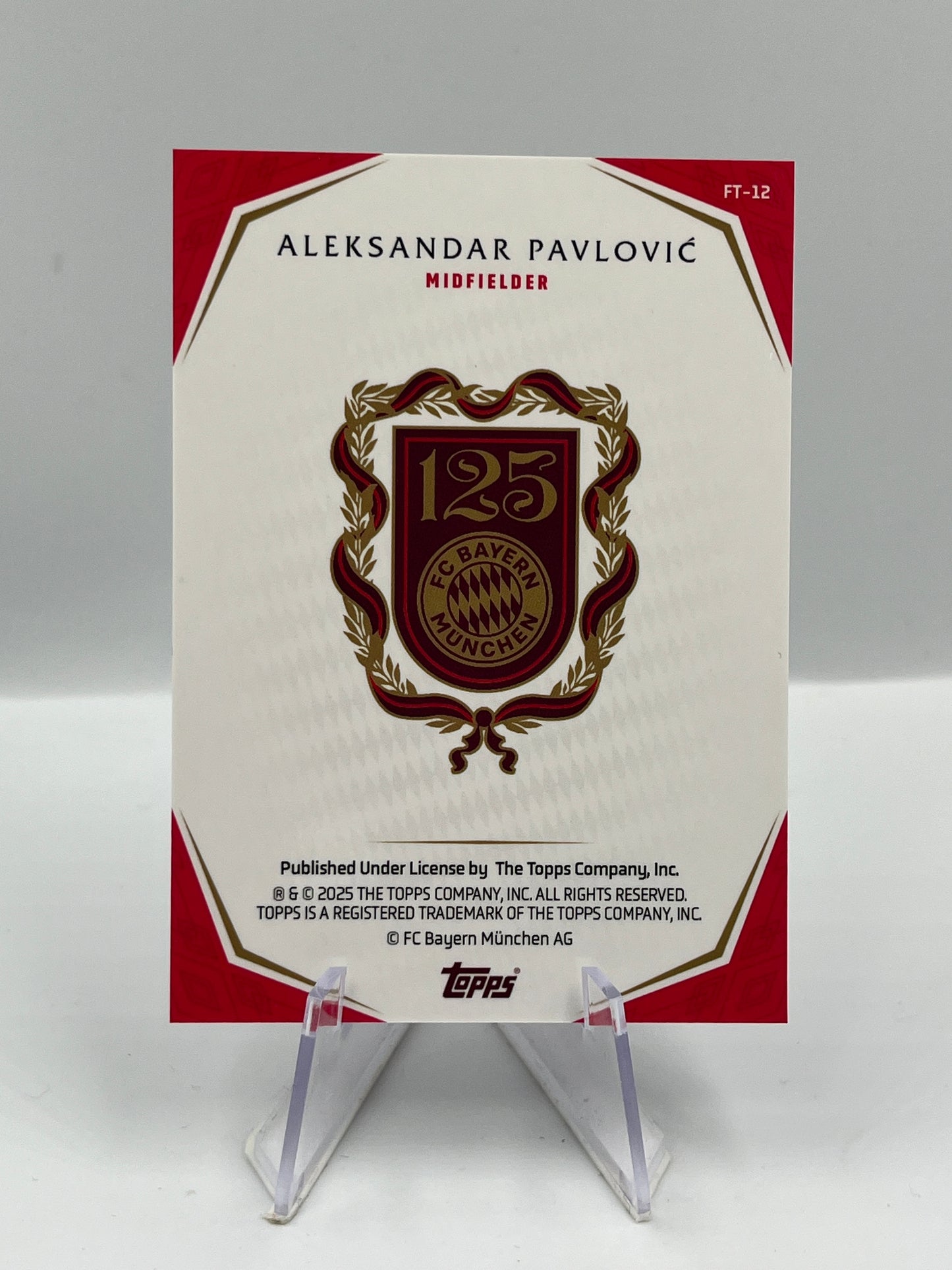 Topps 125 Jahre Bayern München Aleksandar Pavlovic First Team 34/49 #FT-12