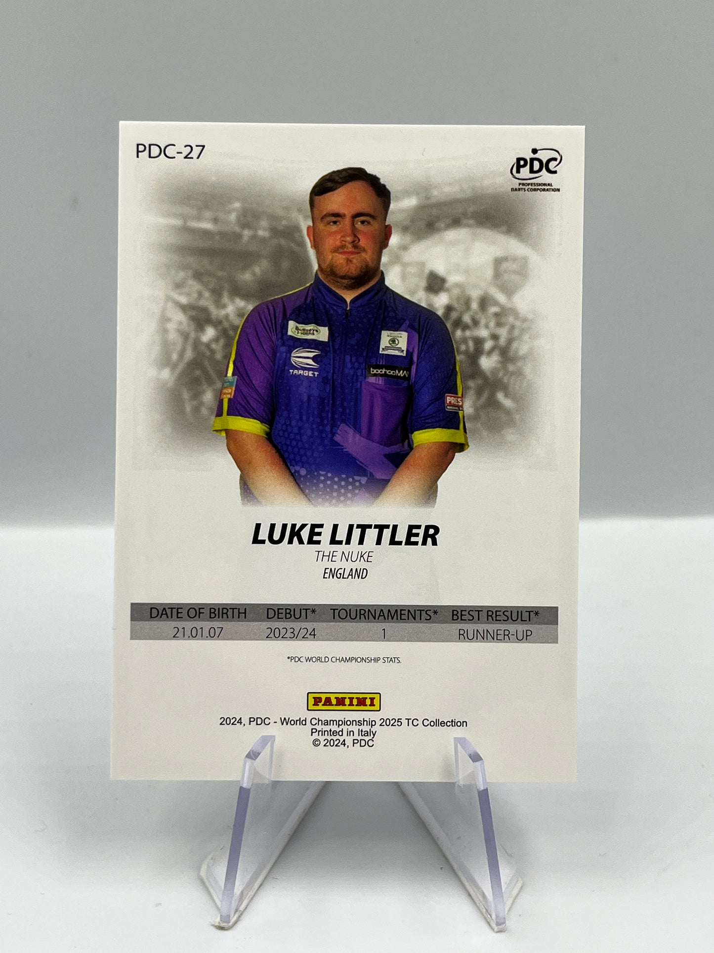 Panini 1st Edition 2025 Luke Littler #PDC27