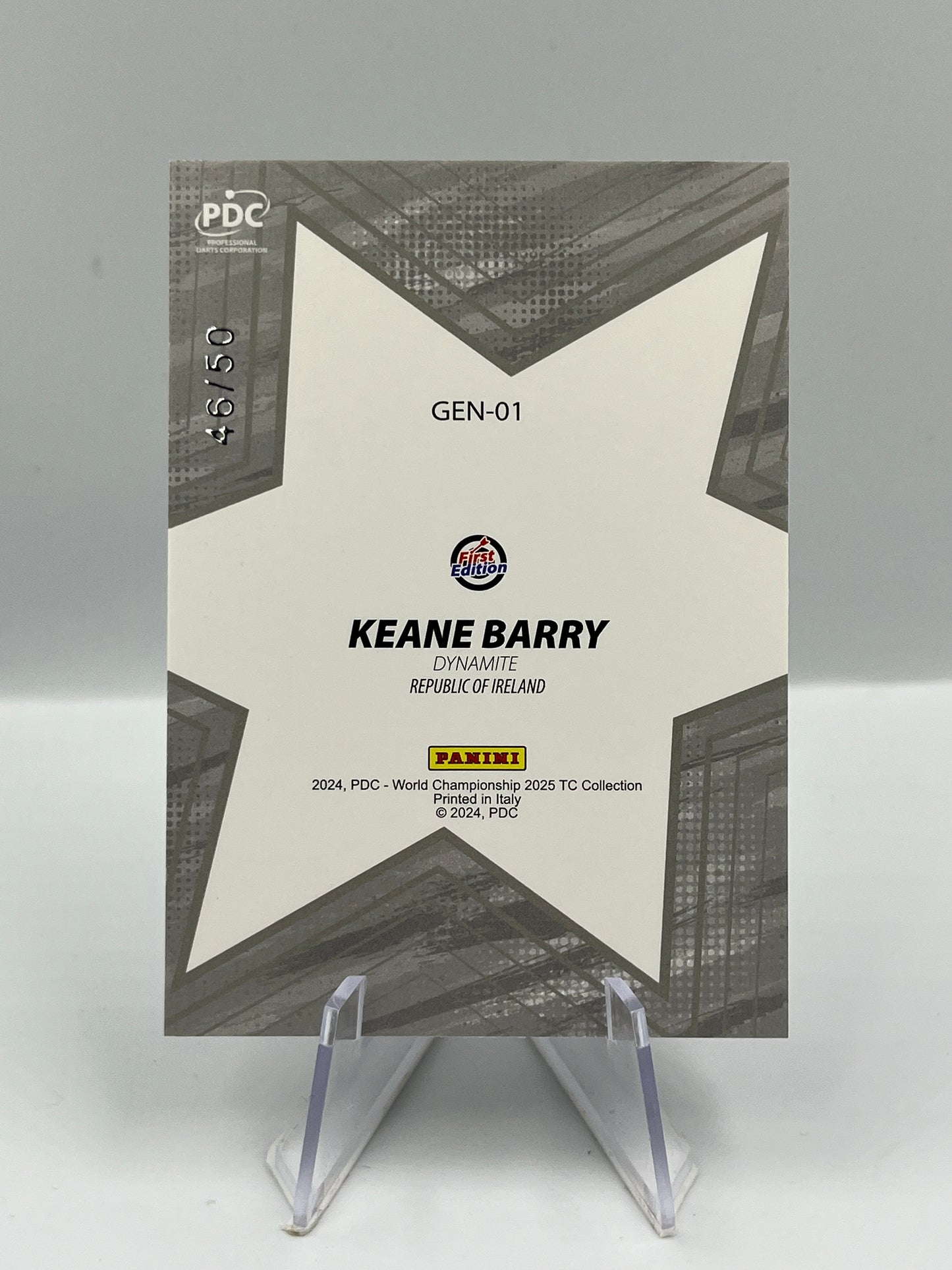 Panini 1st Edition 2025 Keane Barry Next Gen 46/50 #GEN-01