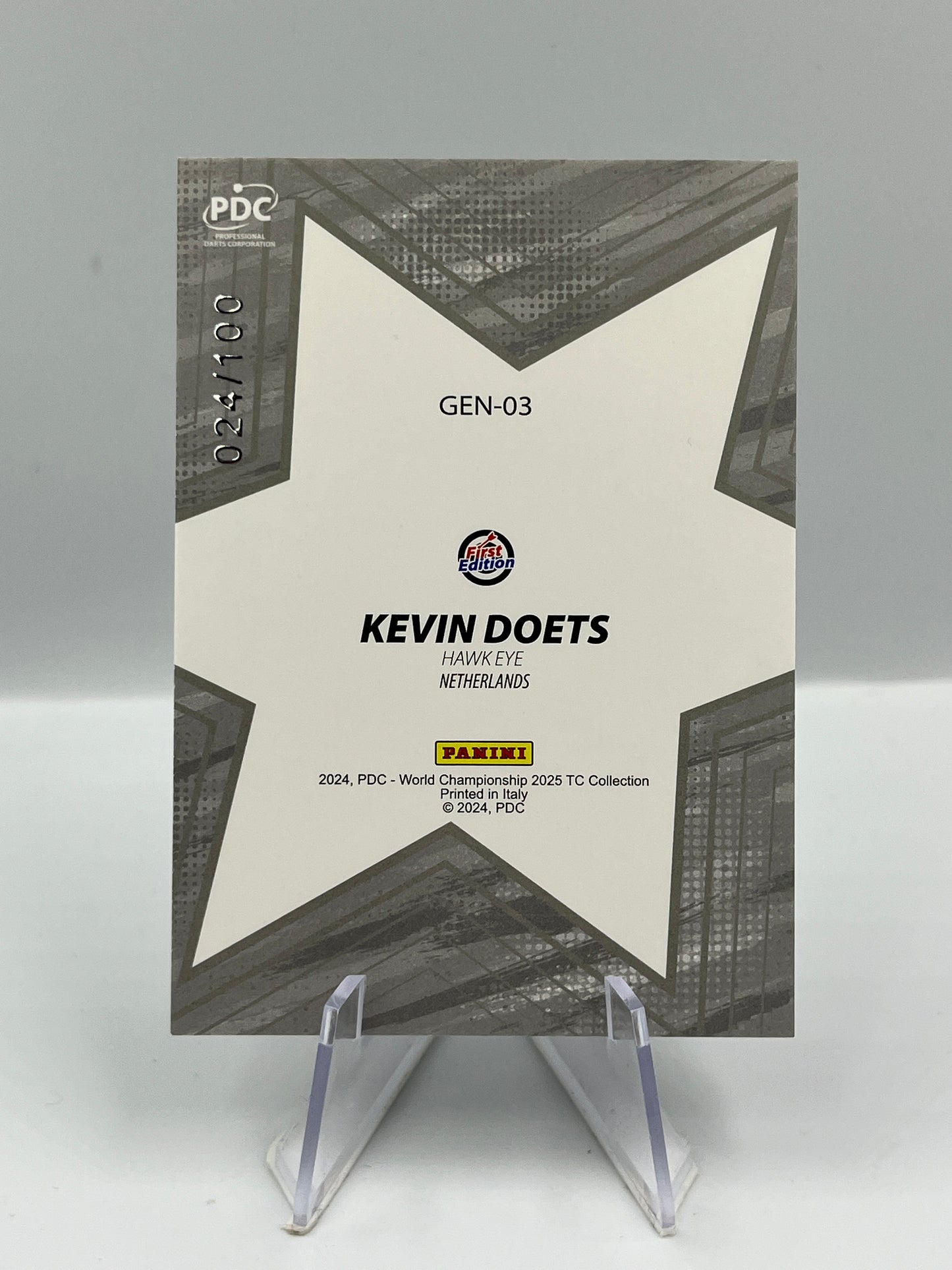 Panini 1st Edition 2025 Kevin Doets Next Gen 024/100 #GEN-03
