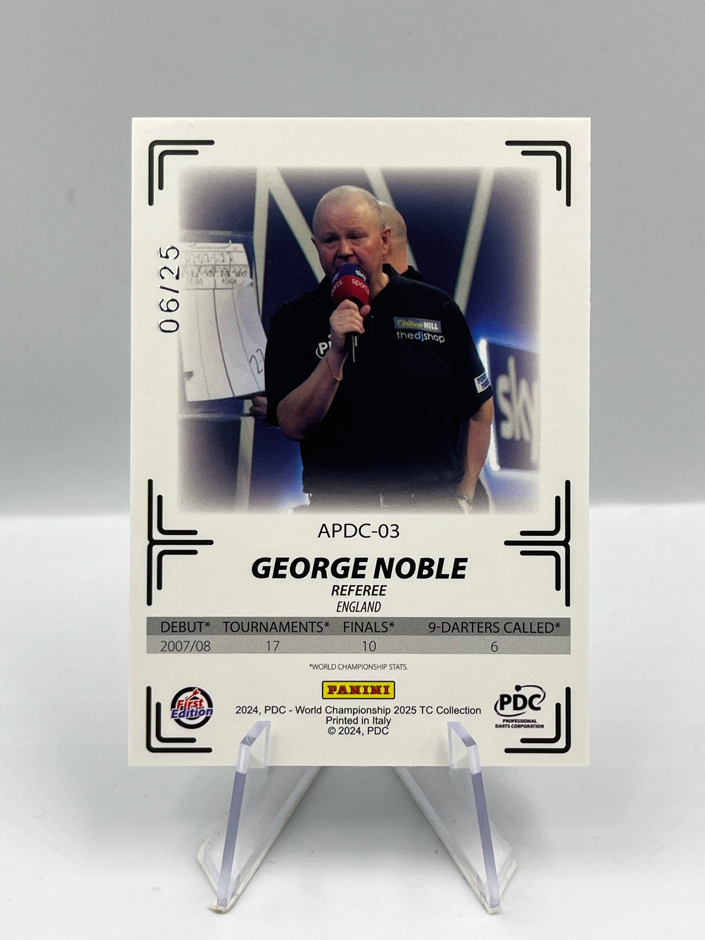 Panini 1st Edition 2025 George Noble All around the PDC 06/25 #APDC-03