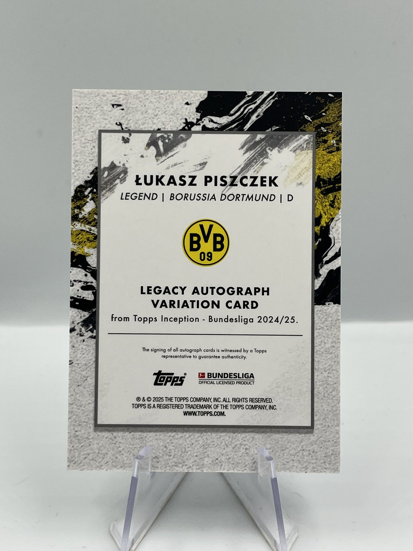 Topps Inception Bundesliga 24/25 Lukas Piszczek Borussia Dortmund Autograph 24/75