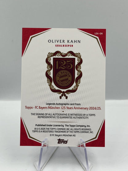 Topps 125 Jahre Bayern München Oliver Kahn Legends Autograph 4/6 #LEA-OK