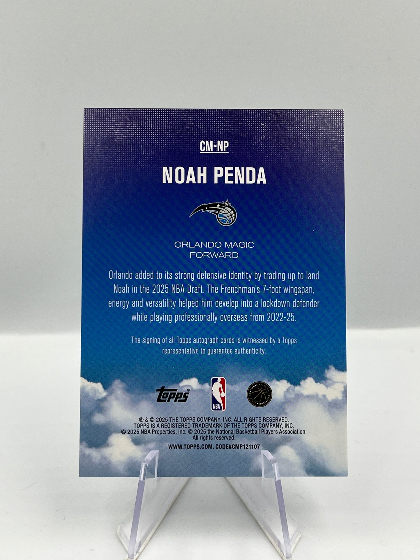 Noah Penda - Orlando Magic - Contemporary Marks Autograph - RC - #CM-NP