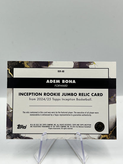 Adem Bona - Philadelphia 76ers - Jumbo Player Worn Relic - RC - #RJR-AB