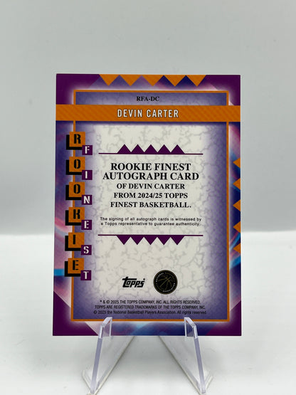 Devin Carter - Sacramento Kings - Rookie Finest Autograph - 37/75 - RC - #RFA-DC