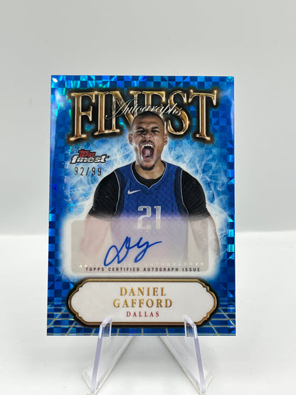 Daniel Gafford - Dallas Mavericks - Finest Autograph - 92/99 - FA-DG