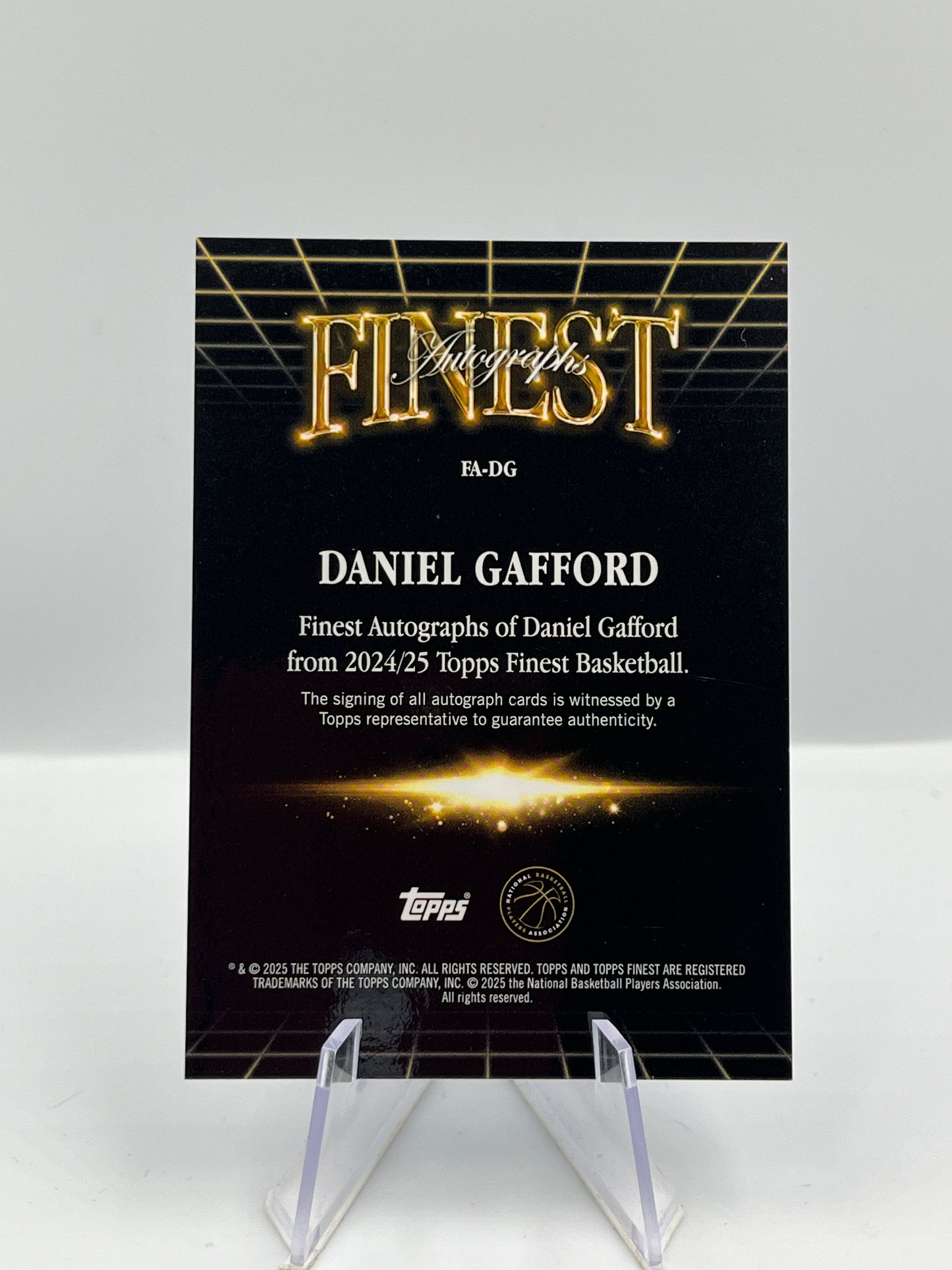 Daniel Gafford - Dallas Mavericks - Finest Autograph - 17/99 - FA-DG