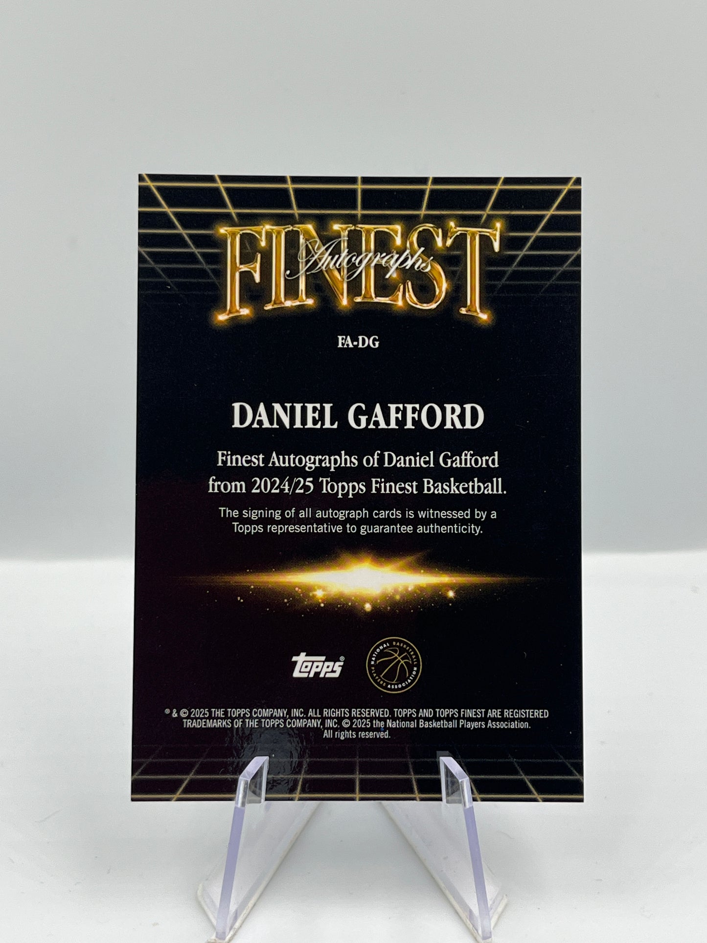 Daniel Gafford - Dallas Mavericks - Finest Autograph - 02/25 - FA-DG