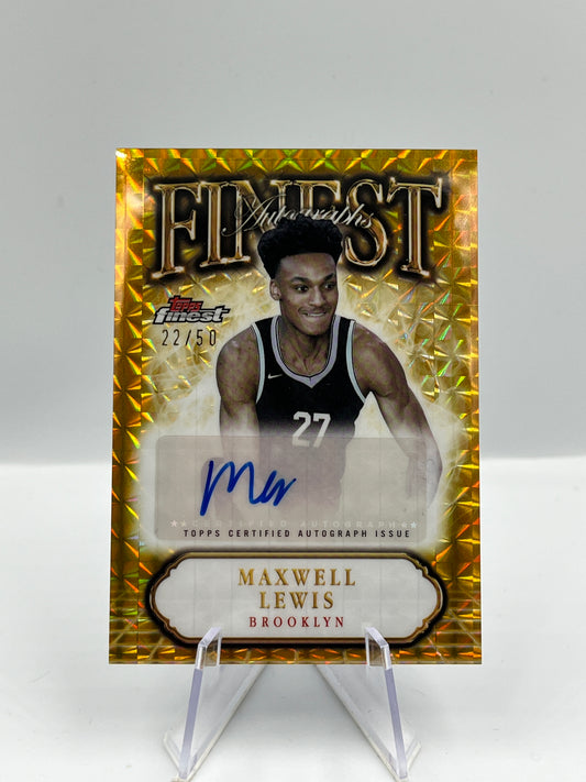 Maxwell Lewis - Brooklyn Nets - Finest Autograph - 22/50 - FA-ML