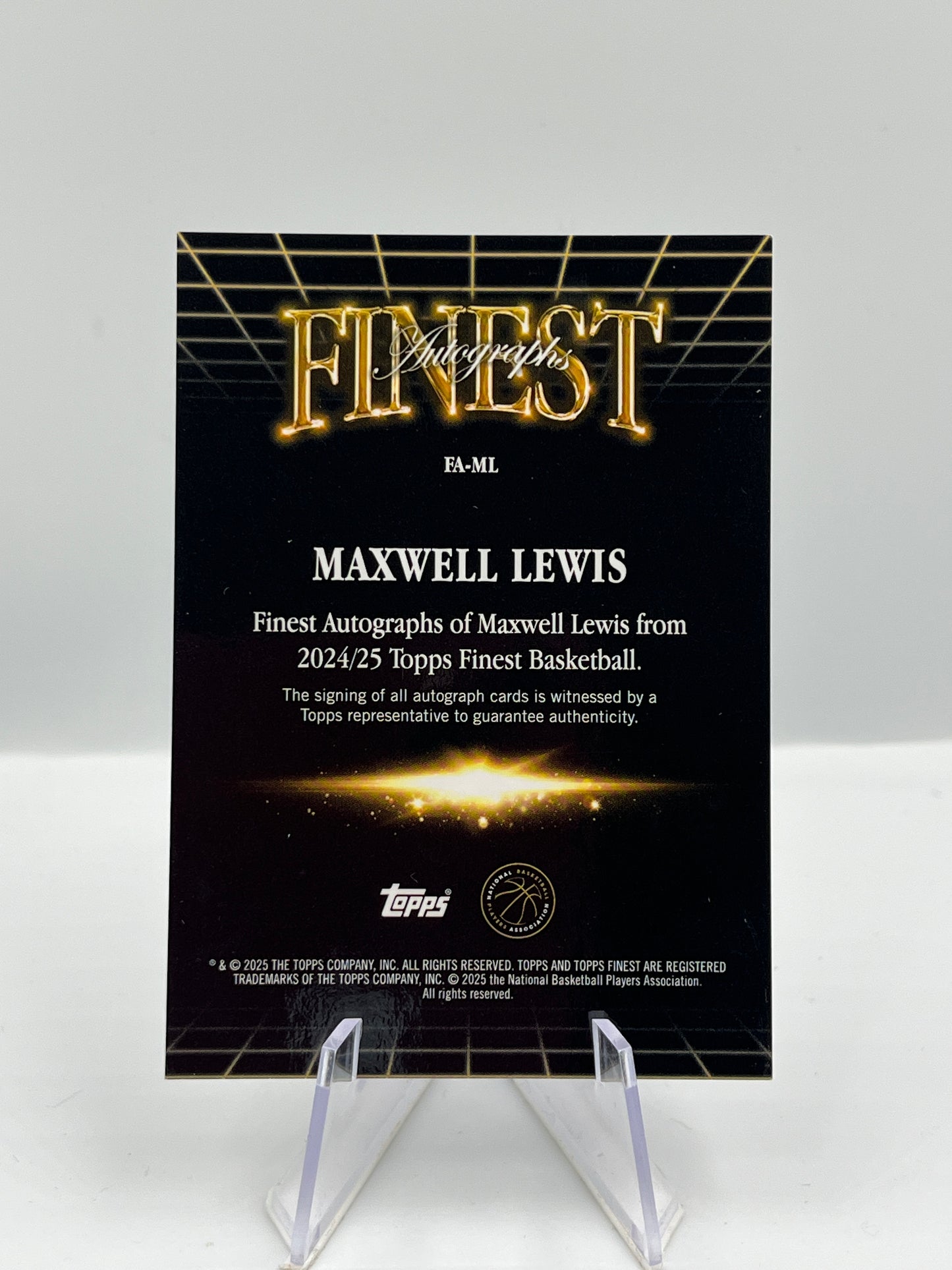 Maxwell Lewis - Brooklyn Nets - Finest Autograph - 22/50 - FA-ML