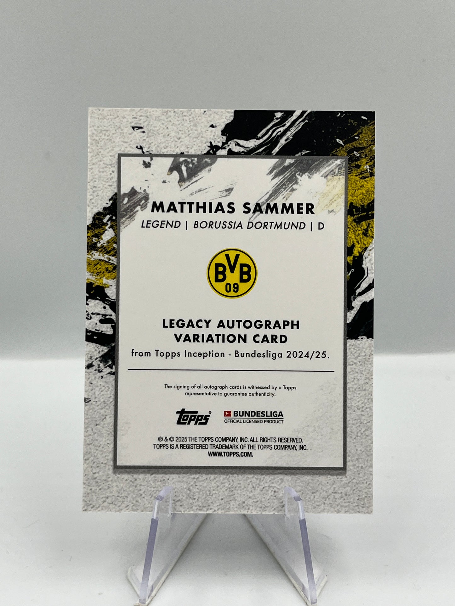 Topps Inception Bundesliga 24/25 Matthias Sammer Borussia Dortmund Autograph 23/25