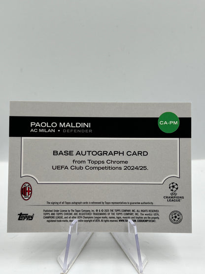 Topps Chrome UCC 24/25 Paolo Maldini AC Milan Gold Autograph 01/50 #CA-PM