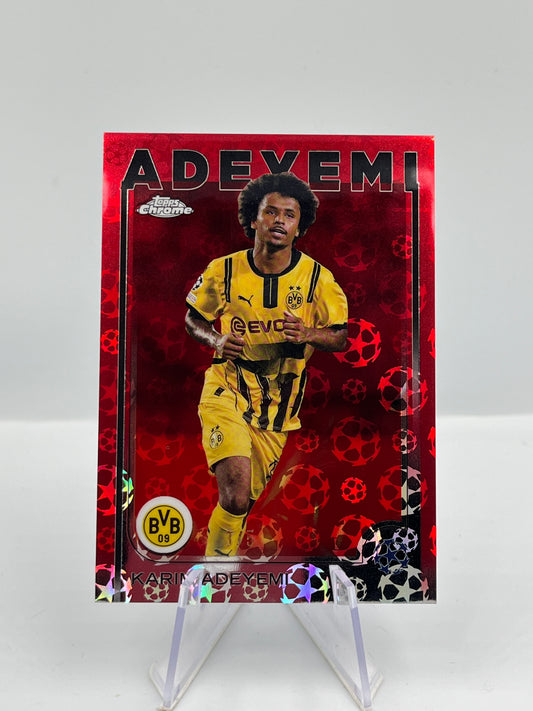 Topps Chrome UCC 24/25 Karim Adeyemi Borussia Dortmund Red Starball 3/5 #105