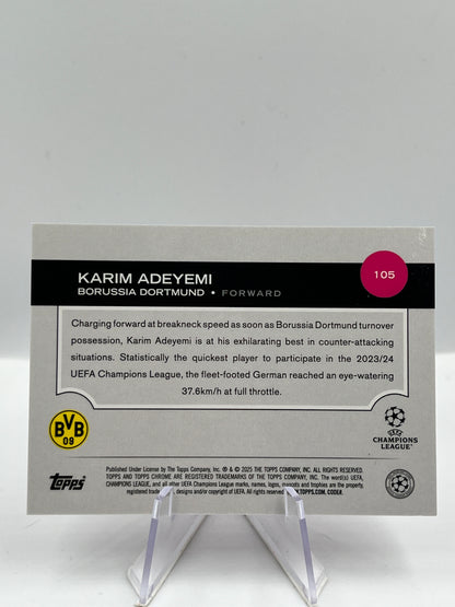 Topps Chrome UCC 24/25 Karim Adeyemi Borussia Dortmund Red Starball 3/5 #105