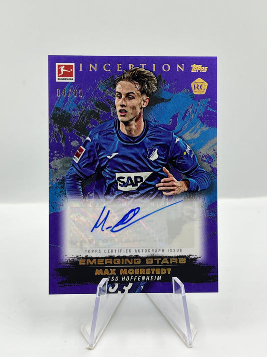 Topps Inception Bundesliga 24/25 Max Moerstedt TSG Hoffenheim Autograph RC 04/49