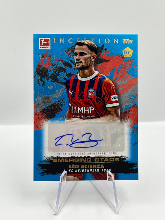 Topps Inception Bundesliga 24/25 Leo Scienza Heidenheim Autograph RC 98/99