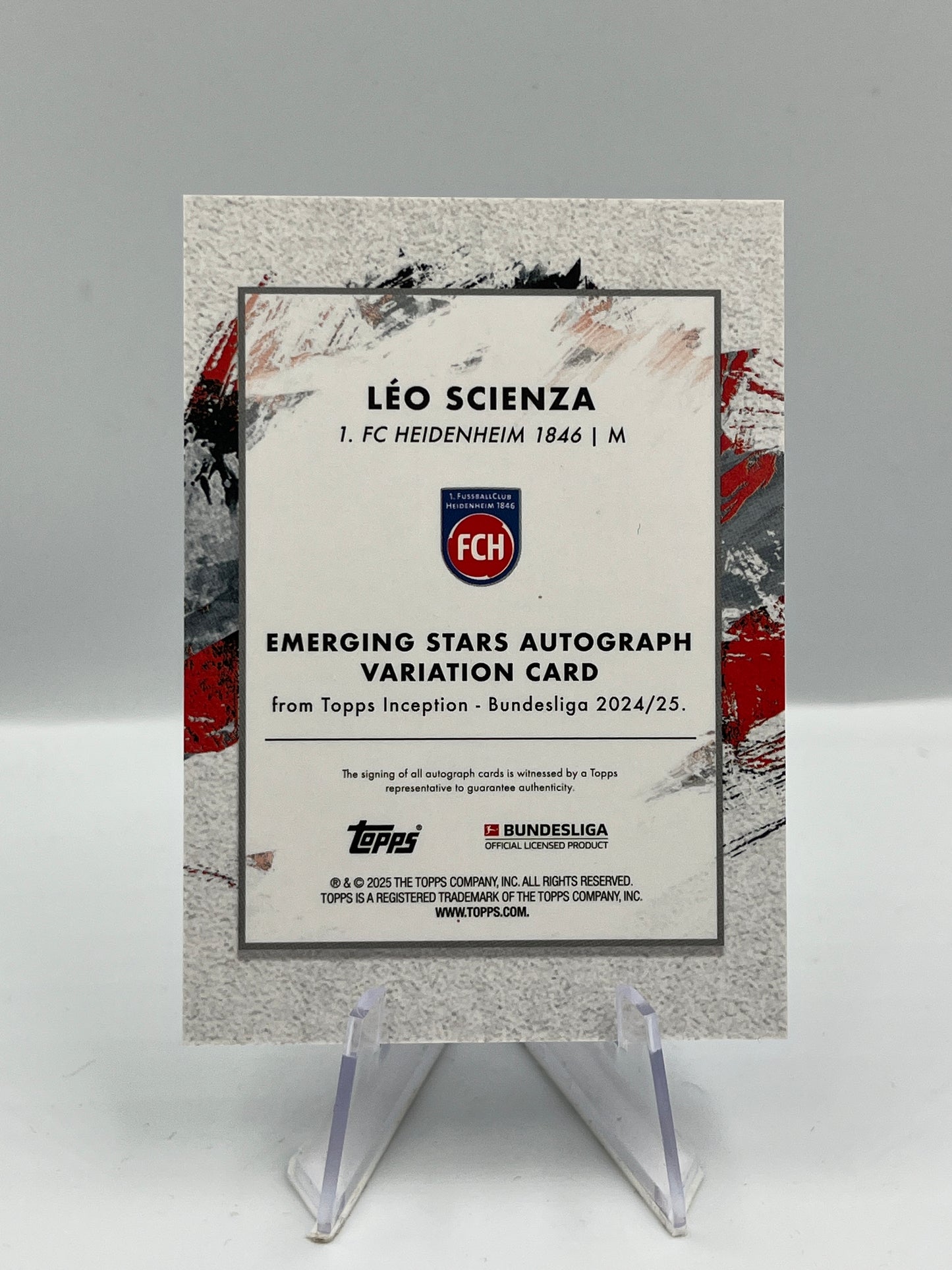 Topps Inception Bundesliga 24/25 Leo Scienza Heidenheim Autograph RC 98/99