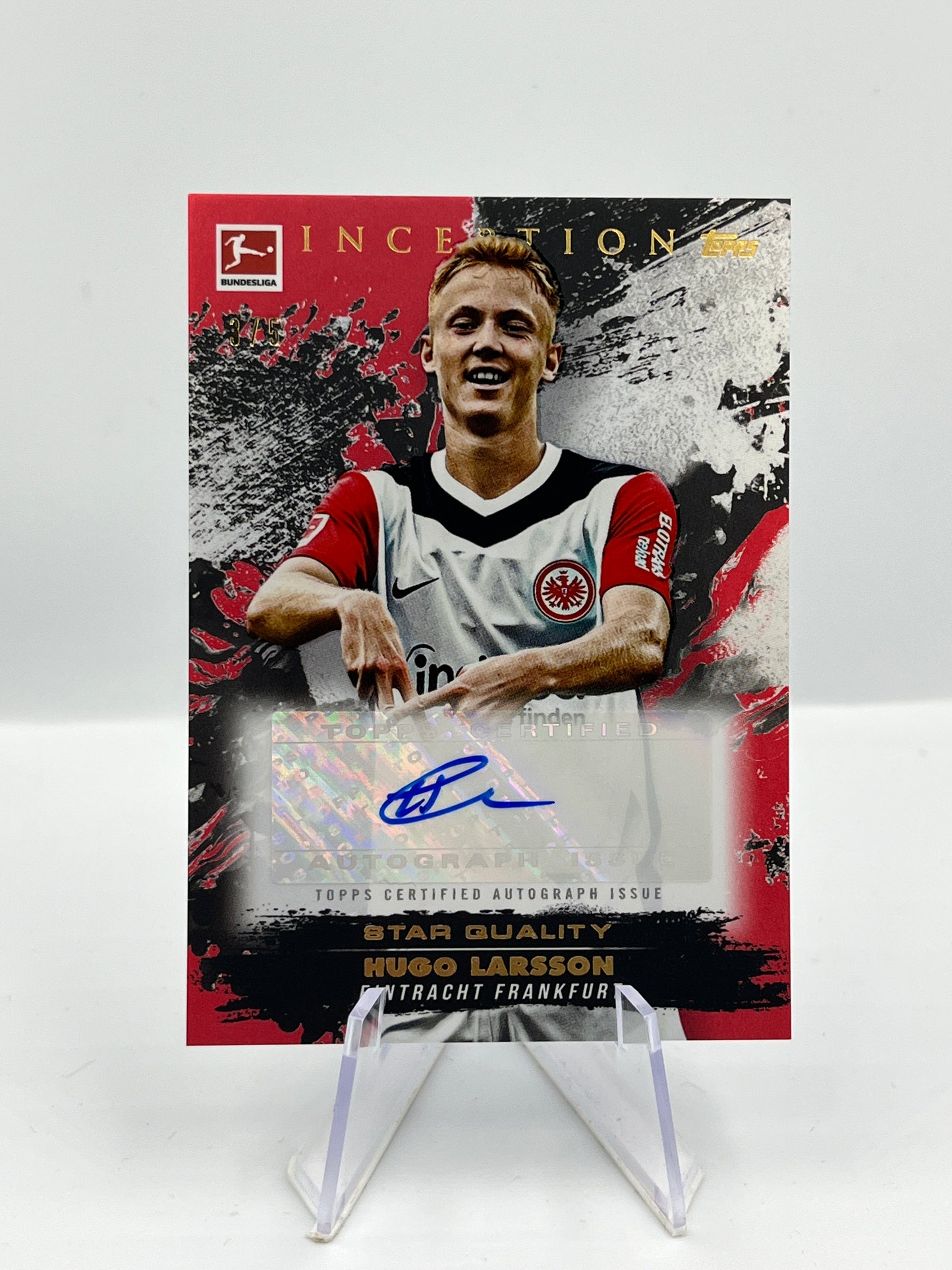 Topps Inception Bundesliga 24/25 Hugo Larsson Eintracht Frankfurt Autograph 3/5